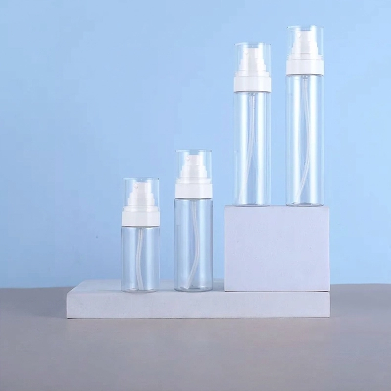 Frasco spray plástico de ombro plano de 30–120 ml para toner