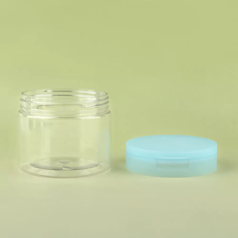 Frasco de cosméticos PET com tampa de rosca para embalagens de cuidados com a pele