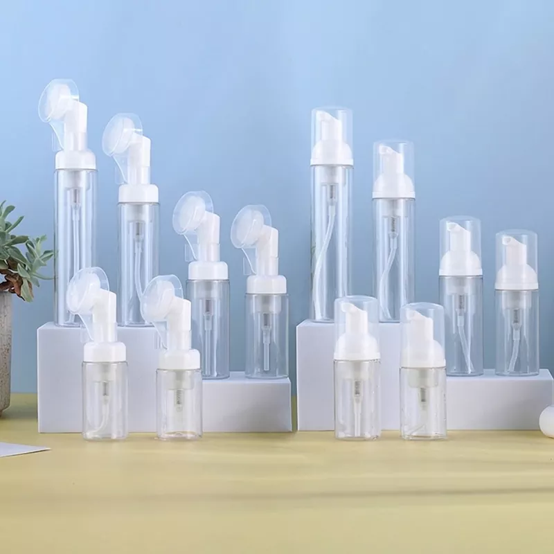 Garrafa de mousse de espuma PET para embalagens de cosméticos